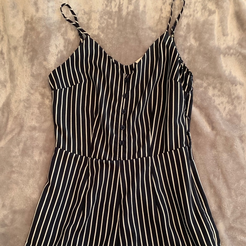 Navy Stripped Romper